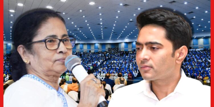 TMC Meeting At Nazrul Mancha : বছরের শুরুতেই বিরাট কর্মীসভা, নজরুল মঞ্চে মমতা-অভিষেক