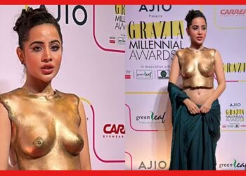 Urfi Javed: সবচেয়ে সাহসী লুক উরফির, ব্লাউজ ছাড়াই সবার সামনে এলেন,দেখুন সেই ভিডিও