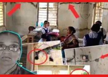 ভেঙে পড়ছে ঘর, দরজা – জানালা নেই! এই স্কুলে যেভাবে ক্লাস হচ্ছে দেখলে আঁতকে উঠবেন