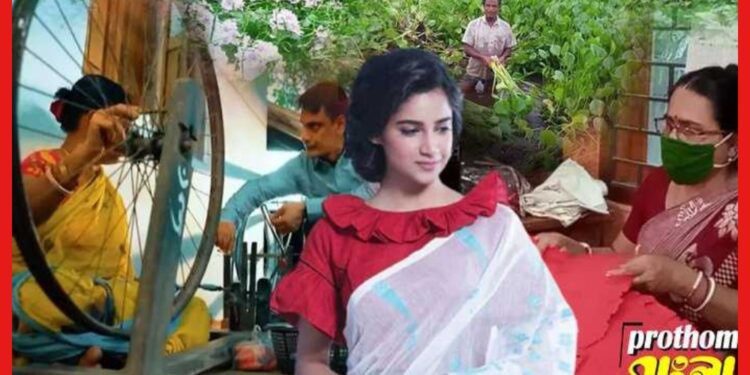 পুজোয় ভাইরাল কচুরিপানার শাড়ি, কত দাম ? এই শাড়ি পরলে অন্যরা তাকিয়ে থাকবে আপনার দিকে