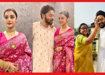 Sourav-Darshana Wedding: দর্শনার মুখ দেখে সৌরভের মা কী দিলেন ? বৌভাতেও সাবেকি সাজ, বেনারসীটার দাম কত ?