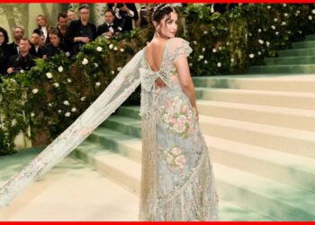 Alia Bhatt: ২৩ ফুট লম্বা আঁচলে যেন রূপকথার পরী আলিয়া, মেট গালায় এটা কী পরলেন?