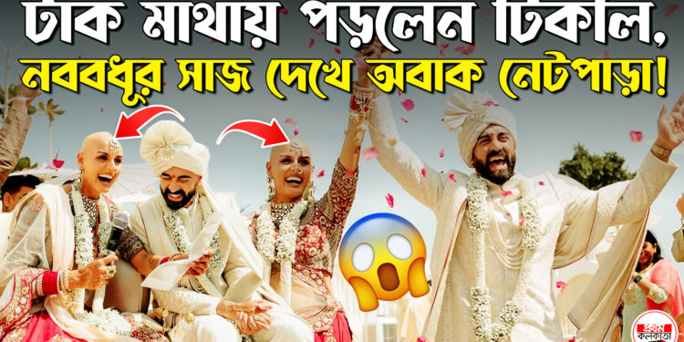 টাক মাথায় পড়লেন টিকলি, নববধূর সাজ দেখে অবাক নেটপাড়া!