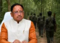 Chhattisgarh Maoist Policy announcement highlighting the review of non-fatal Maoist cases and the state government's ₹1 crore development incentive for Naxal-free villages.initiative.