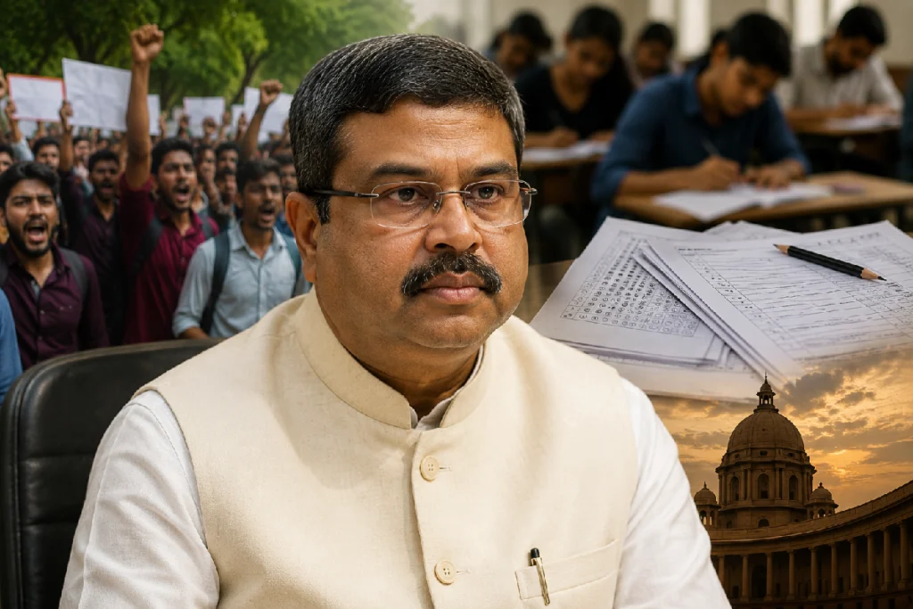 Dharmendra Pradhan Resignation after student protests and NEET paper leak controversy