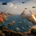 Strait of Hormuz Crisis showing Iranian missile launches and military operations following the US Central Command strikes after the closure of the Strait of Hormuz.