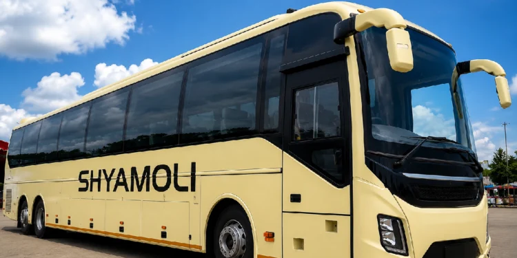 Kolkata to Delhi Luxury Bus by Shyamoli featuring a premium sleeper coach with bio-toilet, Wi-Fi, GPS tracking, and modern passenger amenities for direct travel between Kolkata and New Delhi.