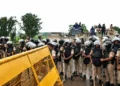 Indian Farmers Protest at Shambhu Border as farmers march towards Delhi over proposed India-US trade deal