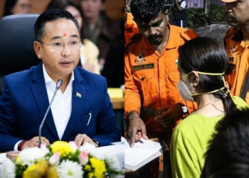 Sikkim Tunnel Collapse rescue operation as emergency teams search for trapped workers amid concerns over methane gas