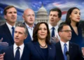 2028 US Presidential Election potential Democratic candidates preparing for the White House race through campaign events, political meetings, and public appearances across the United States.