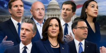2028 US Presidential Election potential Democratic candidates preparing for the White House race through campaign events, political meetings, and public appearances across the United States.