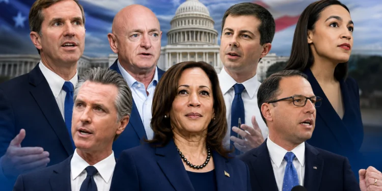 2028 US Presidential Election potential Democratic candidates preparing for the White House race through campaign events, political meetings, and public appearances across the United States.