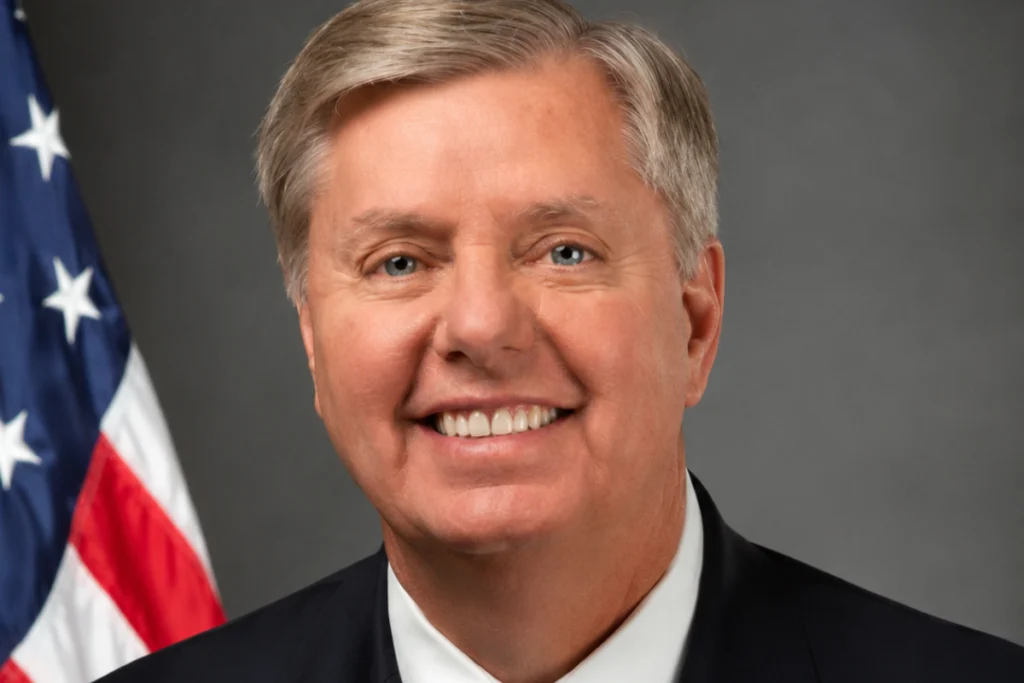 Portrait of Lindsey Graham as speculation grows over the Lindsey Graham Death and its possible geopolitical implications.