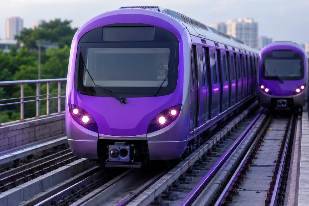 Kolkata Green Line Metro train during driverless operation trial after preliminary safety clearance, highlighting the future of automated metro services between Sector V and Howrah Maidan.