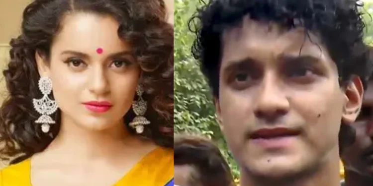 Kangana Ranaut Saurav Das controversy showing Kangana Ranaut reacting to remarks made by Saurav Das during an ongoing political and social media dispute.