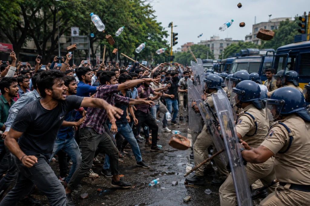 NEET Student Protest Kolkata at Dharmatala as students march against exam irregularities and demand transparency