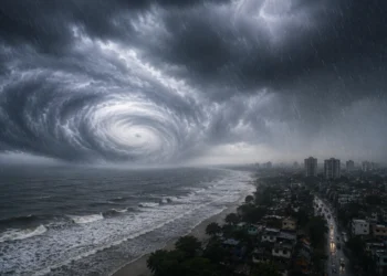 Bay of Bengal Low Pressure bringing heavy rainfall over Kolkata and South Bengal as forecast by IMD