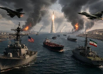 Iran US Conflict intensifies as military strikes escalate around the Strait of Hormuz, raising tensions across the Gulf region and disrupting global energy security.