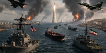 Iran US Conflict intensifies as military strikes escalate around the Strait of Hormuz, raising tensions across the Gulf region and disrupting global energy security.