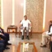 Dinesh Trivedi Tarique Rahman Meeting during a diplomatic discussion between Indian and Bangladeshi representatives