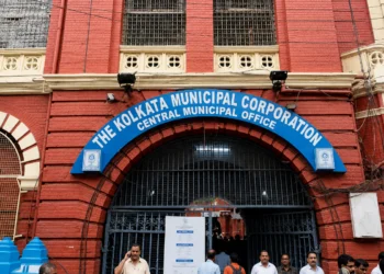 Kolkata Howrah Ward Delimitation showing the Kolkata Municipal Corporation building ahead of the proposed ward reorganization and civic election preparations.