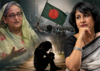 Taslima Nasrin on Sheikh Hasina Return speaking to the media in Kolkata, where she comments on Sheikh Hasina's return to Bangladesh, freedom of expression, Bangladesh politics, Chinmoy Krishna Das, and the condition of progressive thinkers.