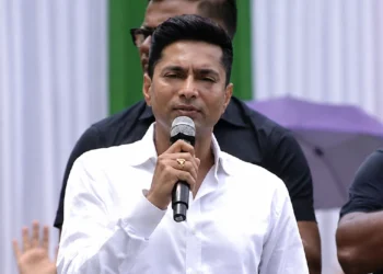 Abhishek Banerjee Foreign Travel Case: Abhishek Banerjee during a public appearance as the Supreme Court directs the Calcutta High Court to decide his plea seeking permission to travel abroad for eye treatment within one week.