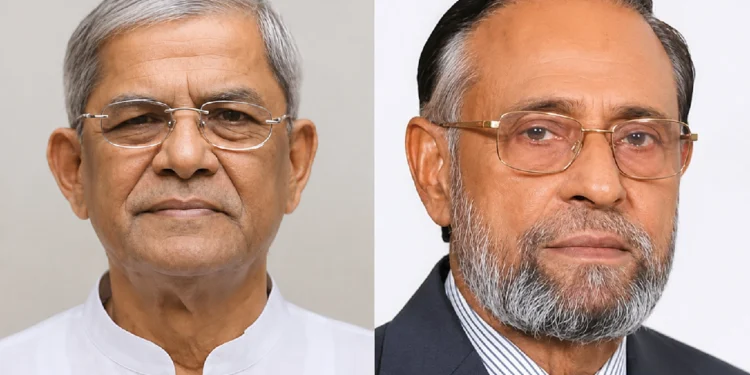 Bangladesh Presidential Election 2026 voting in Bangladesh Parliament, with lawmakers casting ballots between Mirza Fakhrul Islam Alamgir and Oli Ahmed.