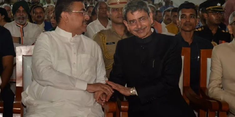Raj Bhavan Tea Party on Independence Day with Shubhendu Adhikari and the Governor
