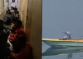 Indian Seafarers Hormuz Attack — Indian sailors taking cover inside a vessel during an attack in the Strait of Hormuz