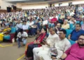 Taslima Nasreen Kolkata Event at Rabindra Sadan as the exiled author addresses the audience following a brief stage protest during her return to Kolkata after nearly two decades.