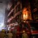 New Market Hotel Fire in Kolkata at a hotel on Free School Street, showing the aftermath of a devastating fire incident