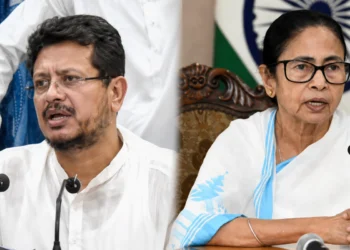 Trinamool Congress Student Politics meeting showing contrasting political gatherings and leaders in West Bengal
