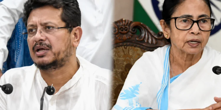Trinamool Congress Student Politics meeting showing contrasting political gatherings and leaders in West Bengal