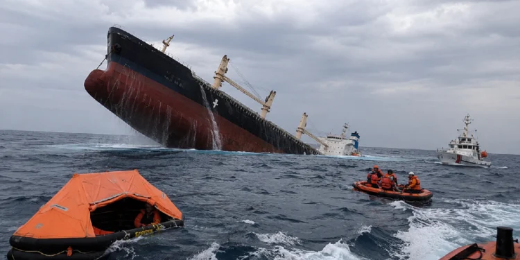 Odisha Coast Ship Sinking rescue operation for a cargo ship carrying Chinese, Myanmar and Bangladeshi crew members