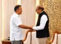 Tarique Rahman Dinesh Trivedi Meeting during a diplomatic discussion between Bangladesh and India