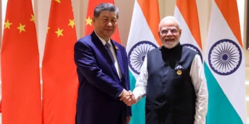 Xi Jinping at the BRICS summit offering China’s mediation to help end the West Asia conflict ছবির বর্ণনা