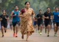 Rama Devi Barefoot Run as a 47-year-old mother competes barefoot alongside younger runners